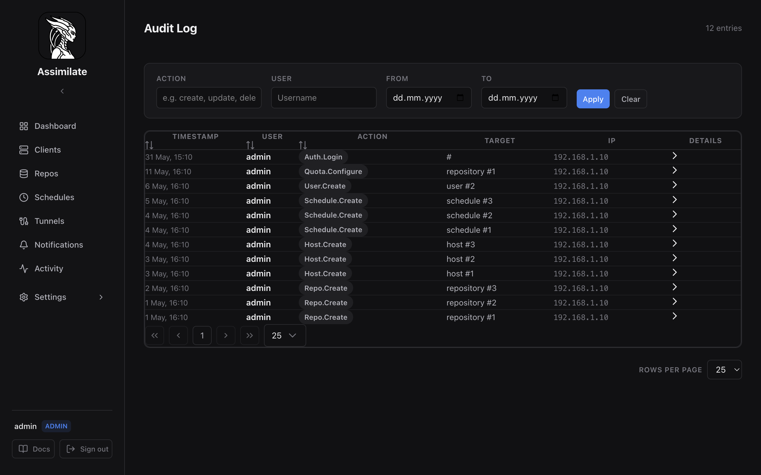 Audit Log