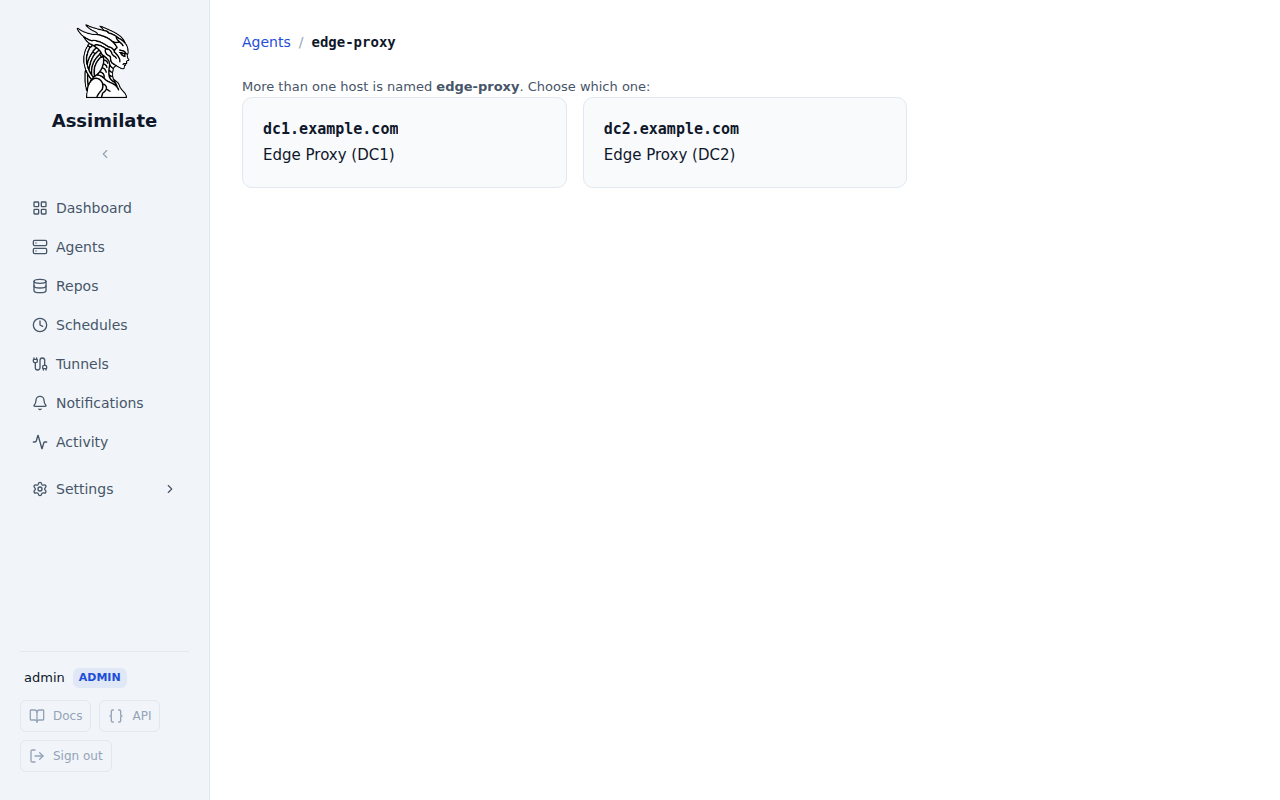 Duplicate hostname picker