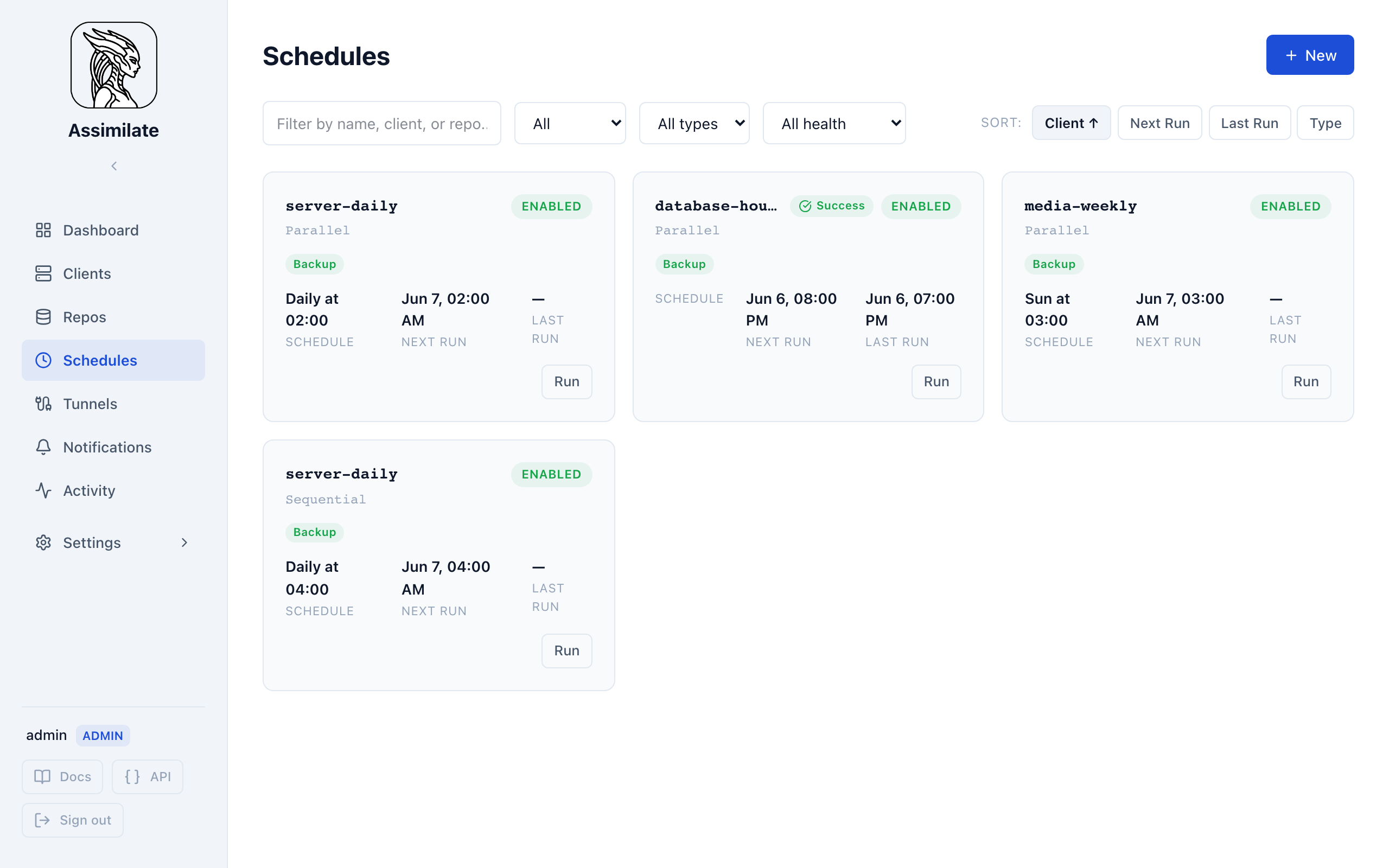 Schedules